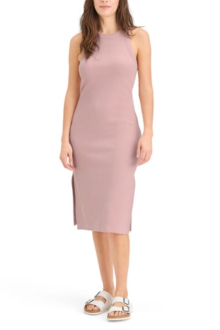 Robe midi en coton biologique - Rose