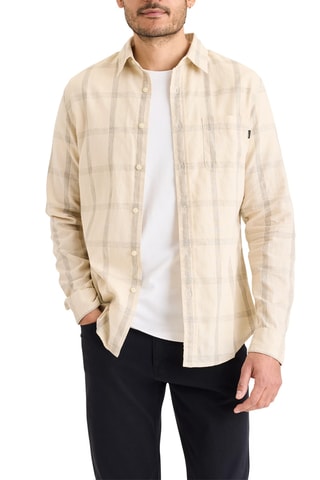Chemise slim en lin - Beige