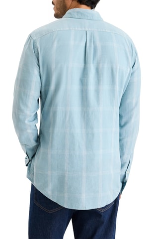 Chemise slim en lin - Bleu clair