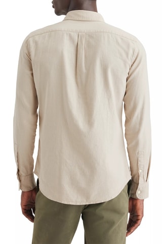 Chemise slim en lin - Beige