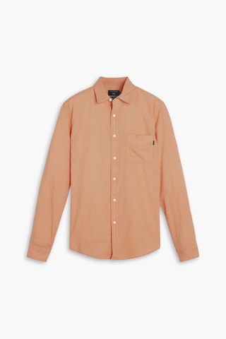 Chemise slim en lin - Orange