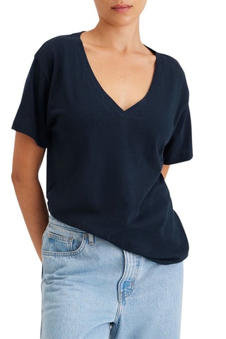 T-shirt en chanvre - Bleu marine