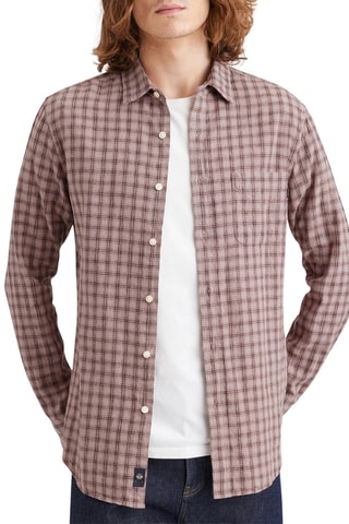 Chemise slim en lin - Vieux rose
