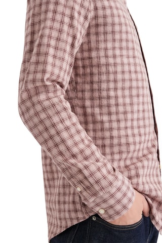 Chemise slim en lin - Vieux rose