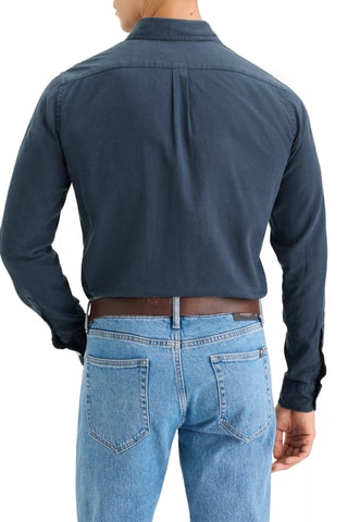 Chemise slim en lin - Bleu marine