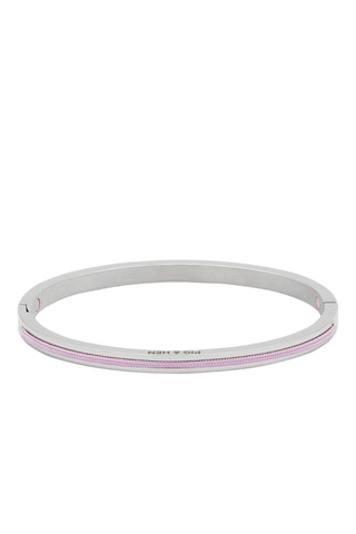Pulseira rígida Maya Lou - Prateado e malva