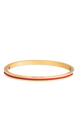 Pulseira rígida Maya Lou - Dourado e vermelho