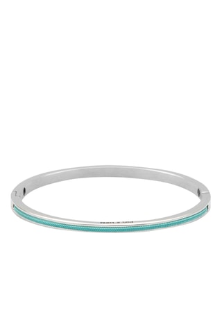 Pulseira rígida Maya Lou - Prateado e turquesa