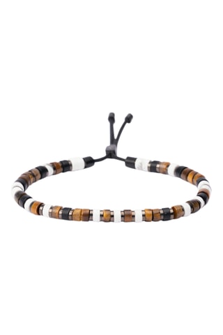 Pulseira Brontide - Olhos de tigre, ágatas e howlitas