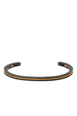 Pulseira rígida Navarch  - Preto e bege