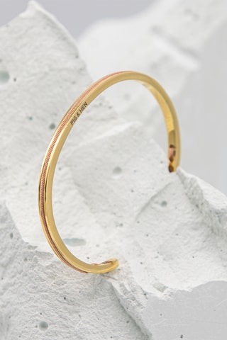 Pulseira rígida Navarch  - Rosa e dourado