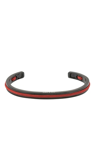 Pulseira rígida Navarch  - Preto e vermelho-tijolo