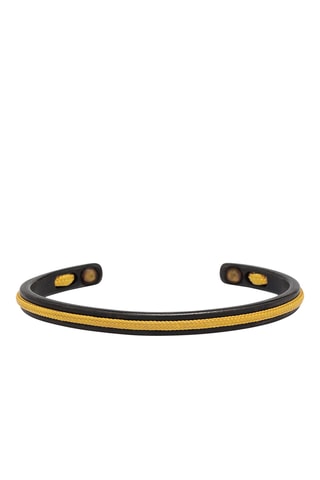 Pulseira rígida Navarch  - Mostarda e preto