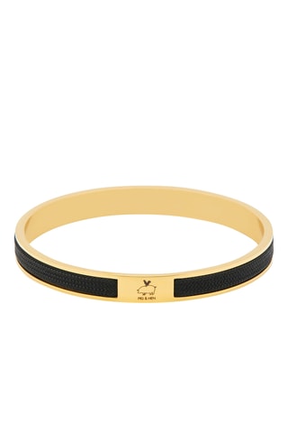 Pulseira rígida Rosa - Dourado