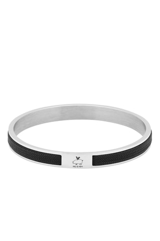 Pulseira rígida Rosa - Prateado