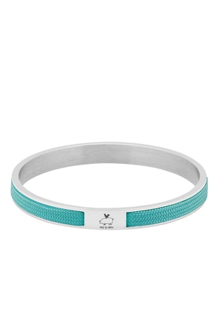 Pulseira rígida Rosa - Prateado