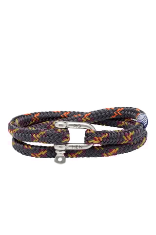 Pulseira Salty Steve - Cinzento-escuro e laranja