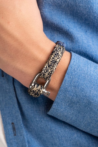 Pulseira Gorgeous George - Azul-marinho e bege