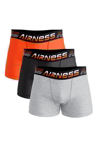 3 boxers Work a day - Gris, noir et orange