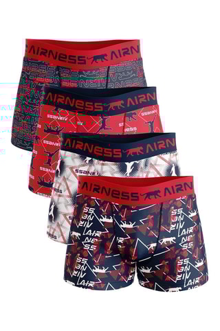 4 boxers - Rouge et bleu marine