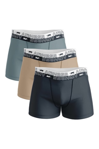 3 boxers - Gris, beige et bleu marine