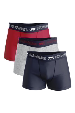 3 boxers - Rouge, gris et noir