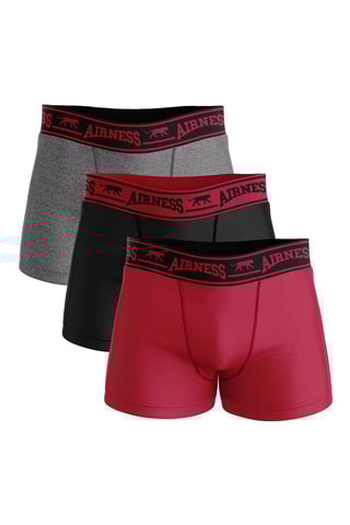3 boxers - Rouge, noir et gris