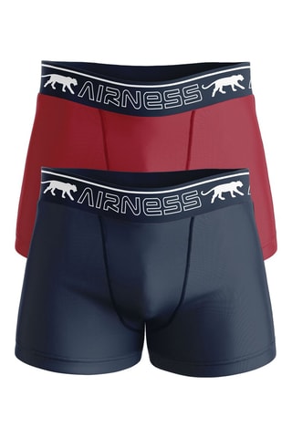 2 boxers - Bleu et rouge