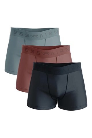 3 boxers - Gris et rouge