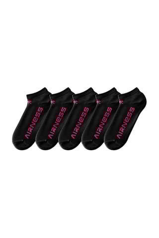 5 paires de tiges courtes  -  Noir et fuchsia