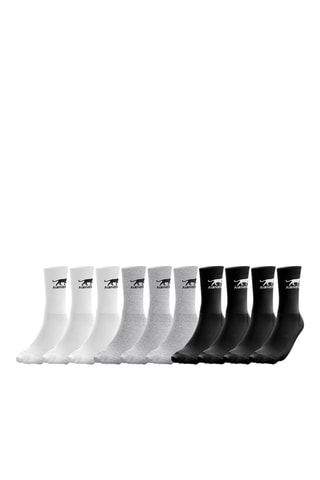 10 paires de chaussettes - Blanc, gris et noir