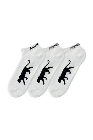 3 paires de chaussettes Panthère - Blanc