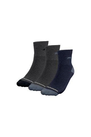3 paires de chaussettes Airness Sport - Bleu et taupe