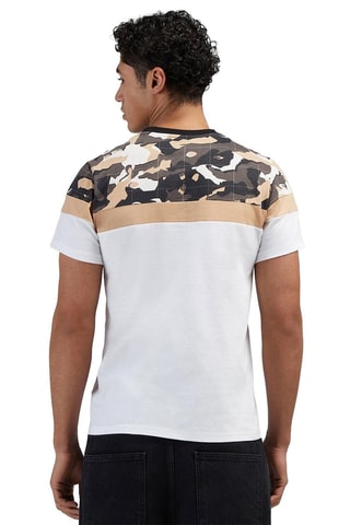  T-shirt Section - Blanc et beige 