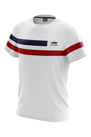  T-shirt Tricolore - Blanc 