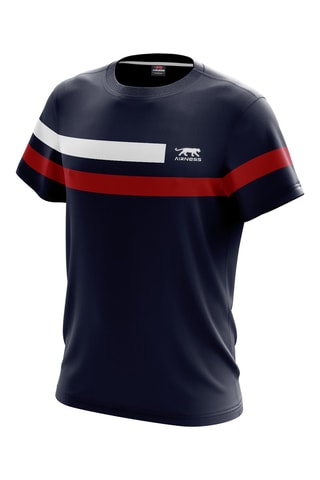  T-shirt Tricolore - Bleu marine 