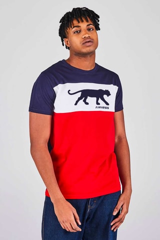 T-shirt Bren - Bleu et rouge