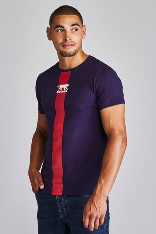 T-shirt Prince - Bleu marine et rouge