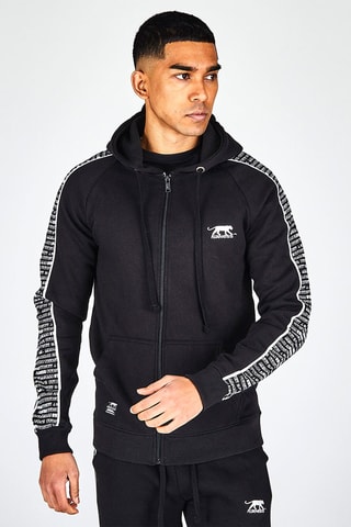 Sweat à capuche en coton biologique Shay - Noir et blanc