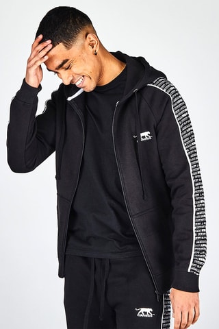 Sweat à capuche en coton biologique Shay - Noir et blanc