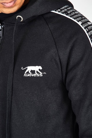 Sweat à capuche en coton biologique Shay - Noir et blanc