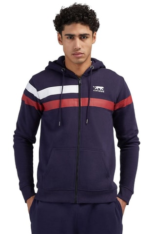  Sweat à capuche Tricolor - Bleu marine 