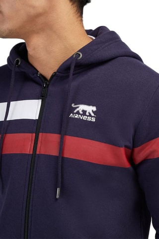  Sweat à capuche Tricolor - Bleu marine 