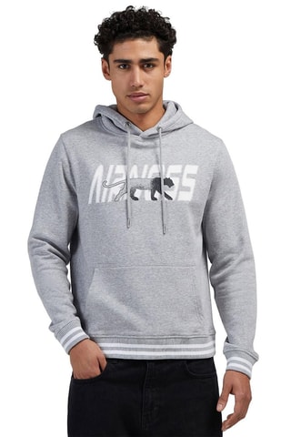  Sweat à capuche Sign - Gris chiné 