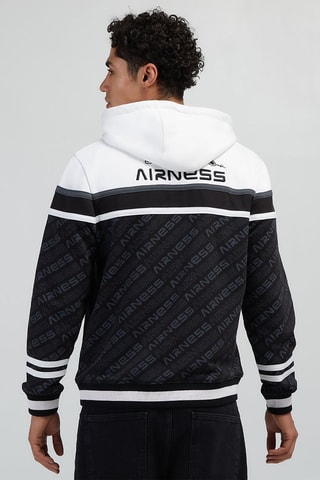 Sweat à capuche Urgent - Noir et blanc