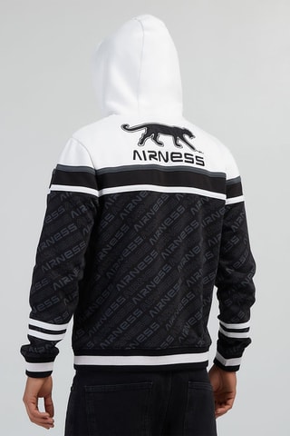 Sweat à capuche Urgent - Noir et blanc