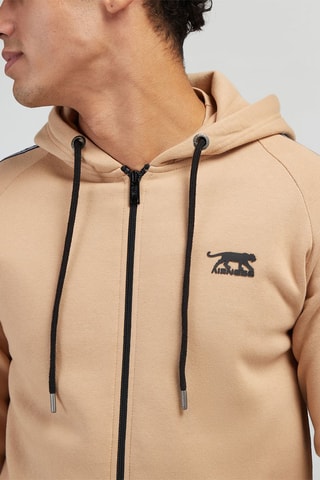 Sweat à capuche Nerve - Beige et noir