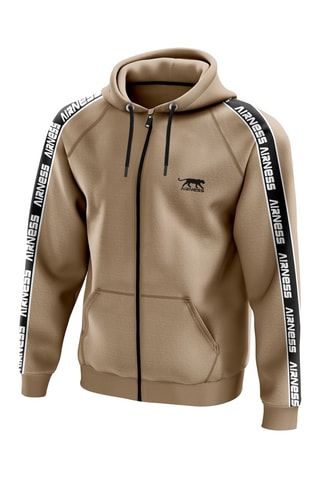 Sweat à capuche Nerve - Beige et noir