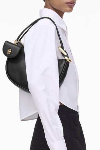 Sac porté épaule en cuir The Hobo Dual Bag - Noir
