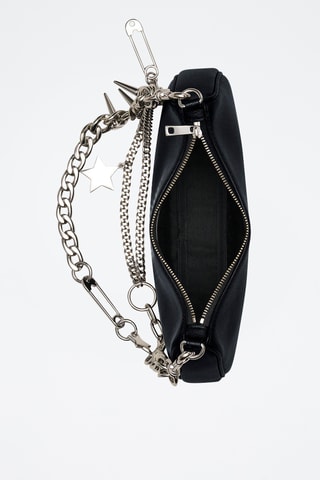 Sac porté épaule en cuir - Noir